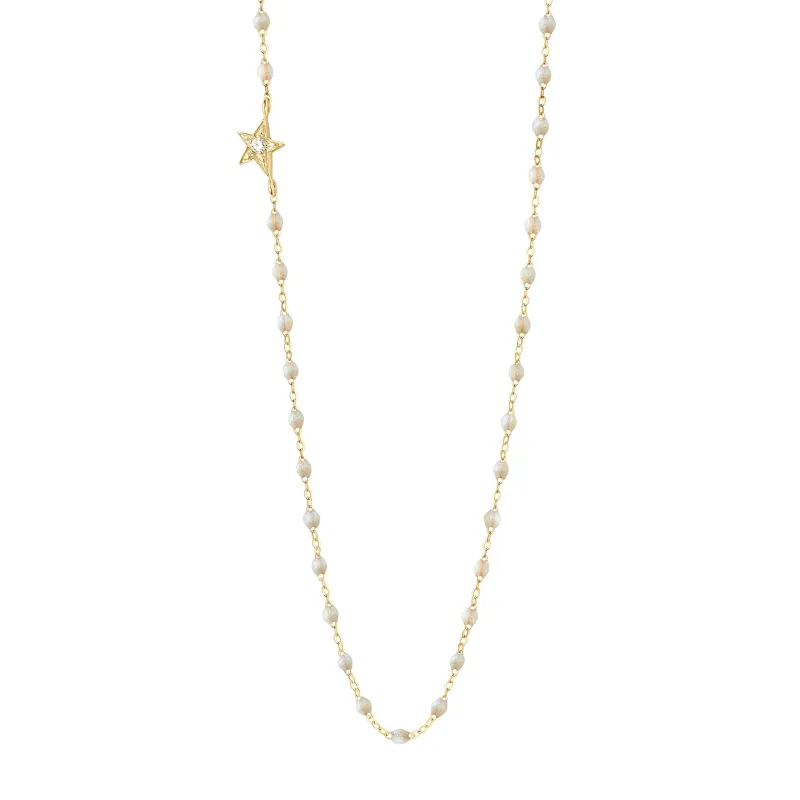 Star Classic Gigi Opal Diamond Necklace, Yellow Gold, 16.5" made by Gigi Clozeau