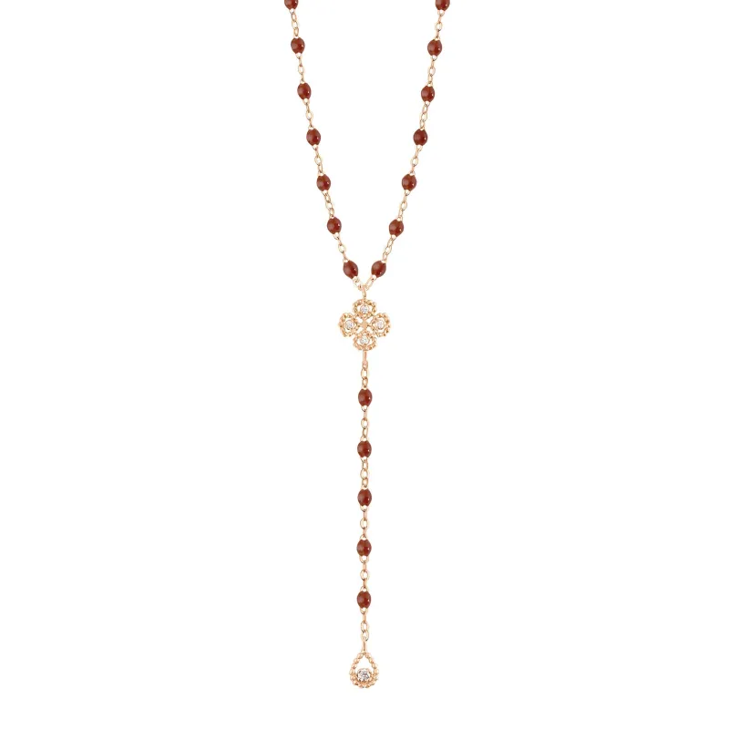 Lucky Classic Gigi Moka Diamond Lariat, Rose Gold, 17.7" made by Gigi Clozeau