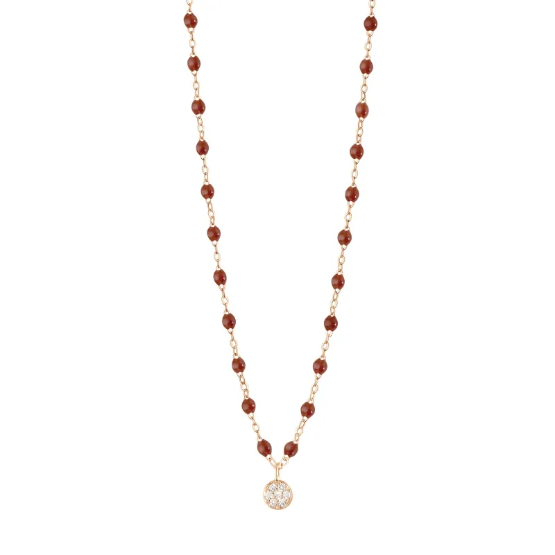 Puce Classic Gigi Moka Diamond Necklace, Rose Gold, 16.5" made by Gigi Clozeau