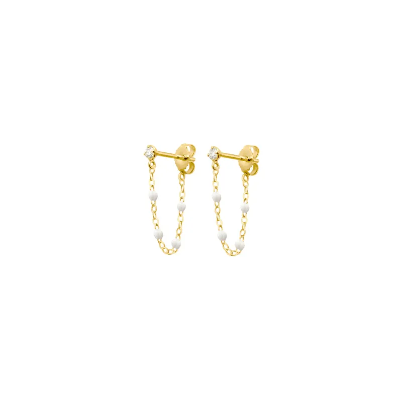 Gigi Supreme Diamond earrings, White, Yellow Gold made by Gigi Clozeau