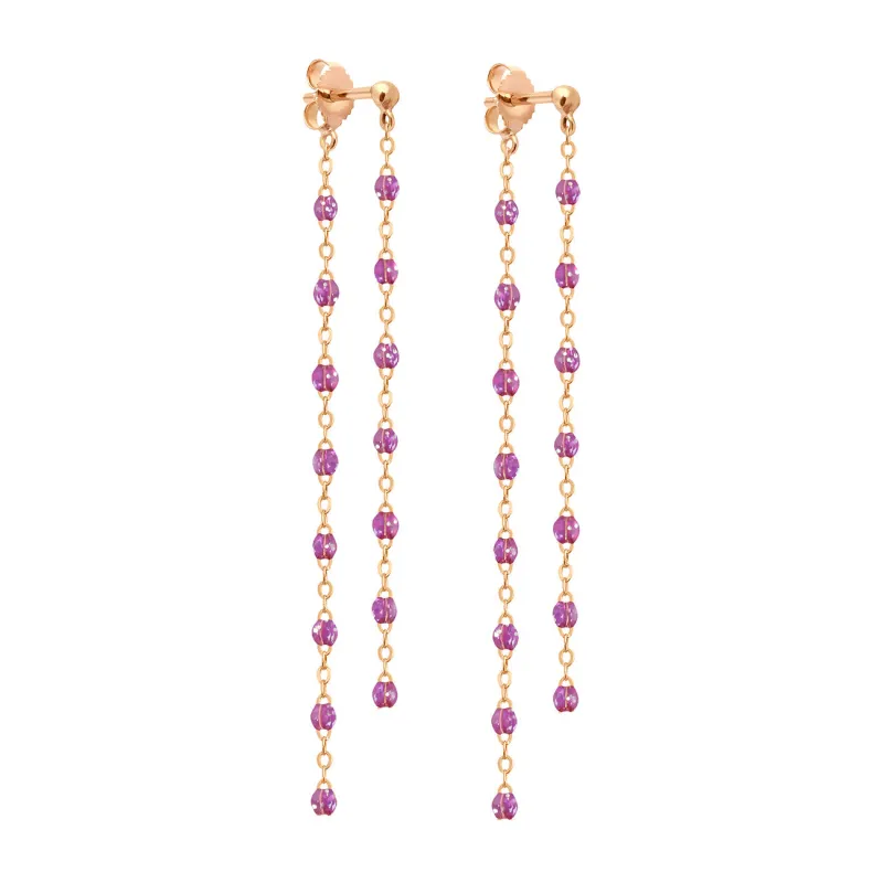 Classic Gigi Dangling Galaxy Earrings, Rose Gold made by Gigi Clozeau