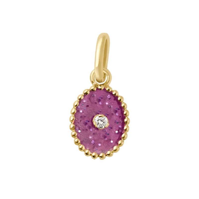 North Star Galaxy Resin Pendant, Yellow Gold made by Gigi Clozeau