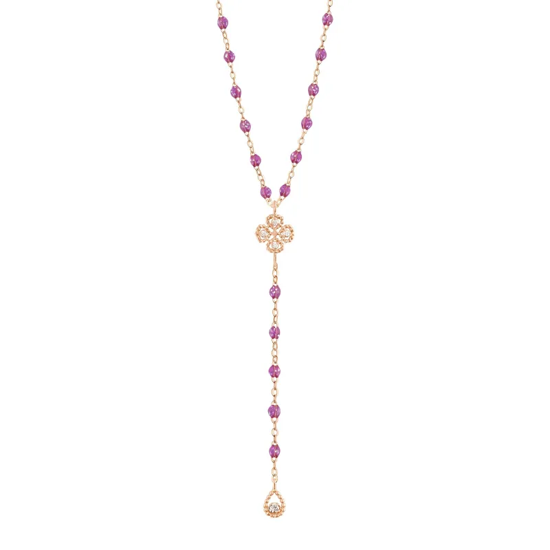 Lucky Classic Gigi Galaxy Diamond Lariat, Rose Gold, 17.7" made by Gigi Clozeau