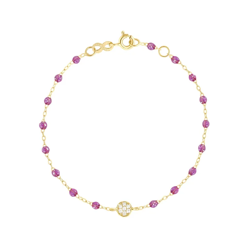 Puce Classic Gigi Galaxy Diamond Bracelet, Yellow Gold, 6.7" made by Gigi Clozeau