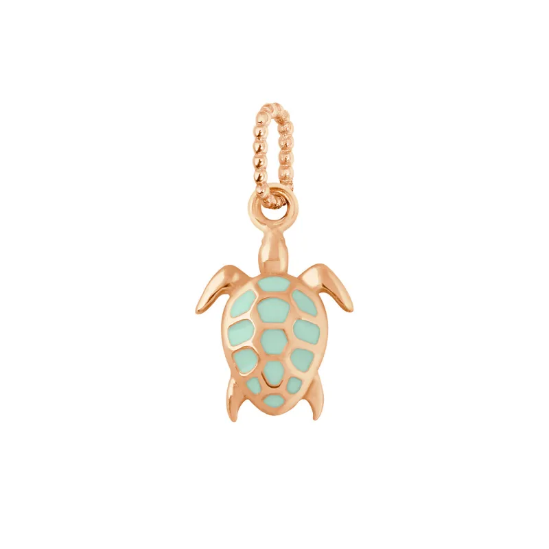 Turtle Jade Pendant, Rose Gold made by Gigi Clozeau