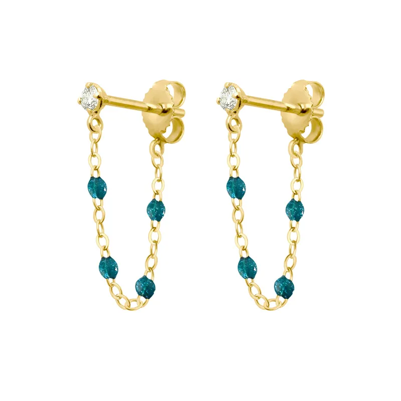 Gigi Supreme Diamond earrings, Jungle, Yellow Gold made by Gigi Clozeau