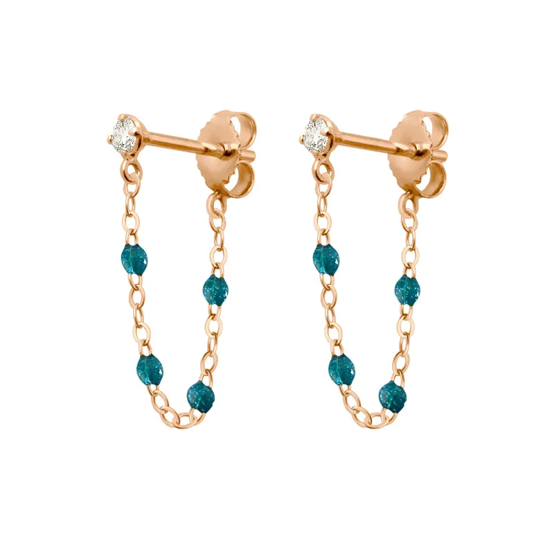 Gigi Supreme Diamond earrings, Jungle, Rose Gold made by Gigi Clozeau