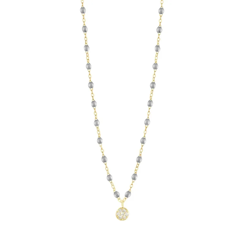 Puce Classic Gigi Silver diamond necklace, Yellow Gold, 16.5" made by Gigi Clozeau