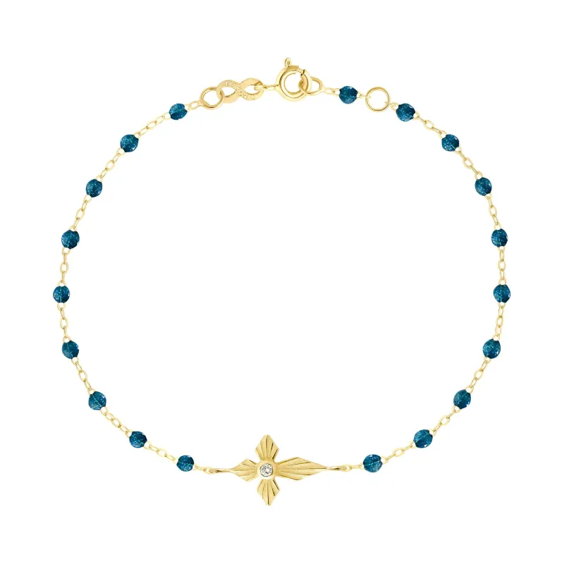 Croix Lumière Jungle Diamond Bracelet, Yellow Gold, 6.7" made by Gigi Clozeau