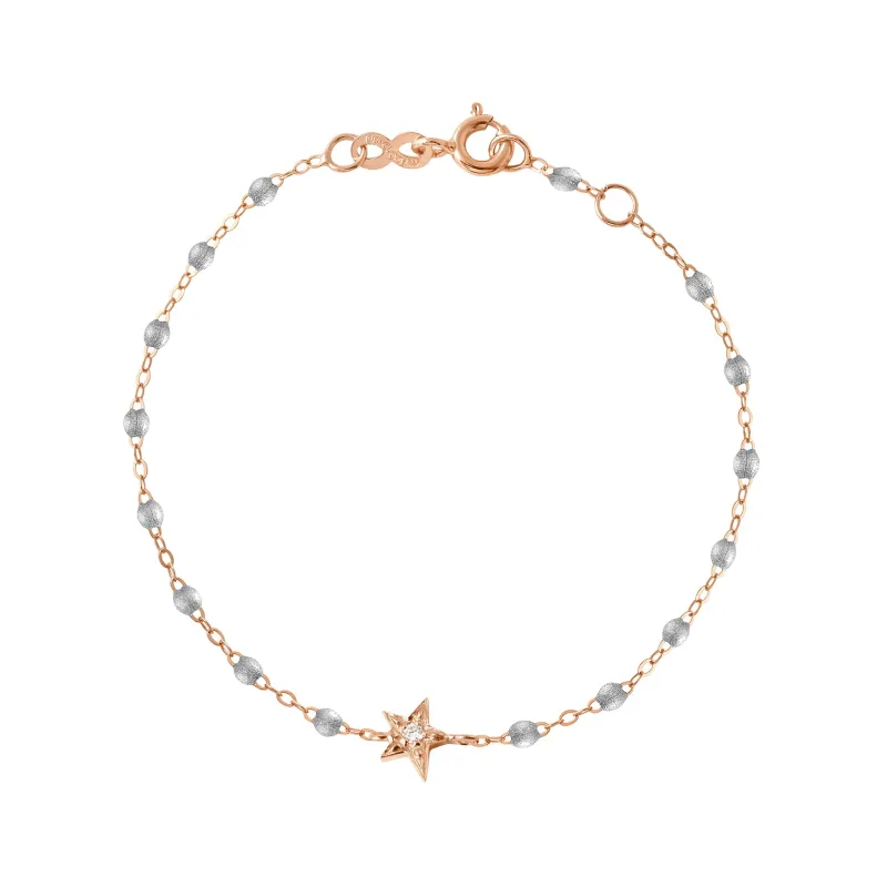 Star Classic Gigi Silver diamond bracelet, Rose Gold, 6.7" made by Gigi Clozeau