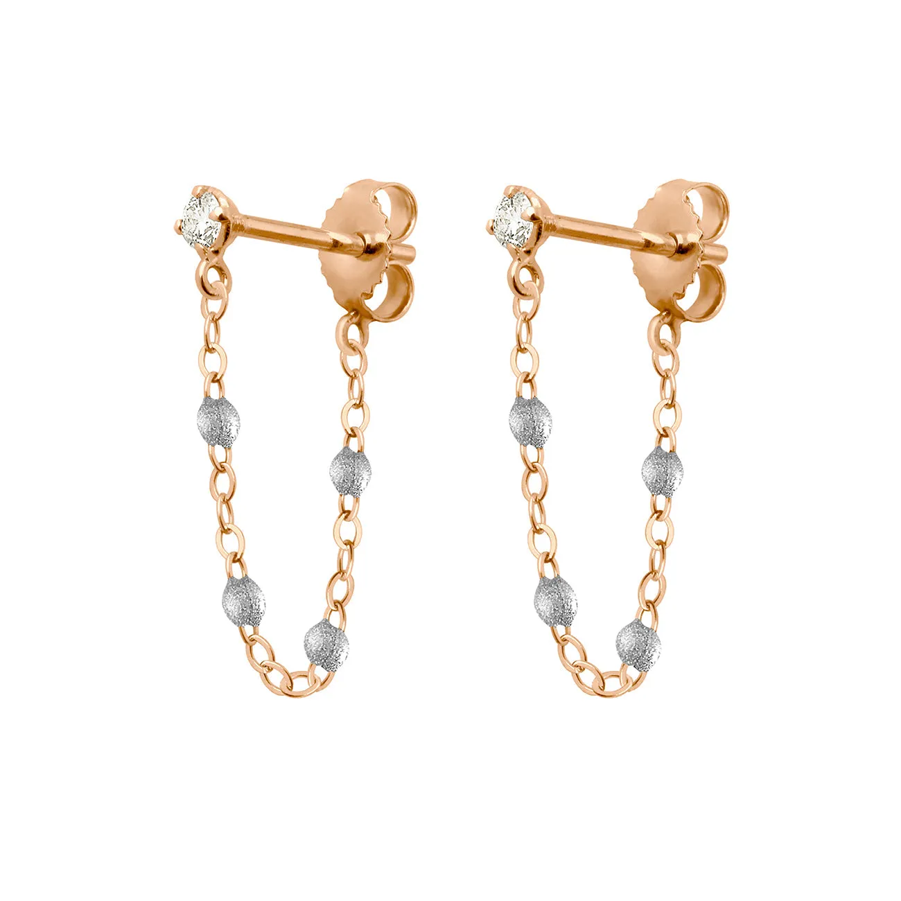 Gigi Supreme Diamond earrings, Silver, Rose Gold sold by Gigi Clozeau