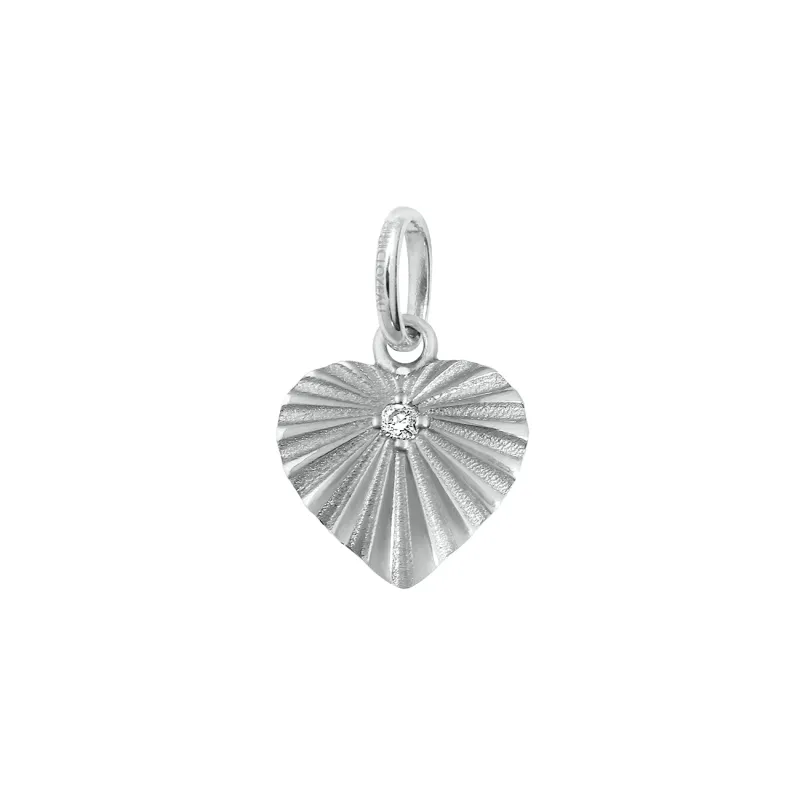 Heart Lumière Diamond Pendant, White Gold made by Gigi Clozeau