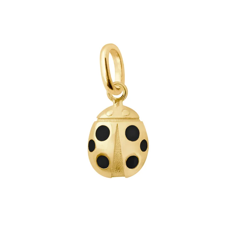 Ladybug Black Pendant, Yellow Gold made by Gigi Clozeau