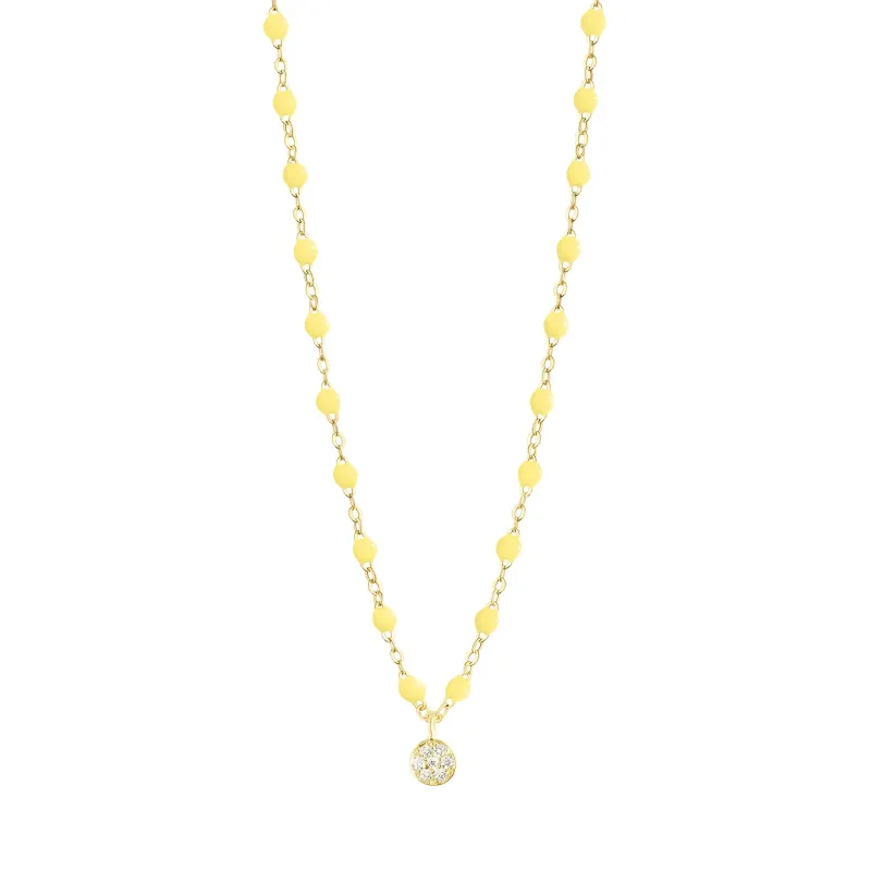Puce Classic Gigi Mimosa Diamond necklace, Yellow Gold, 16.5" made by Gigi Clozeau