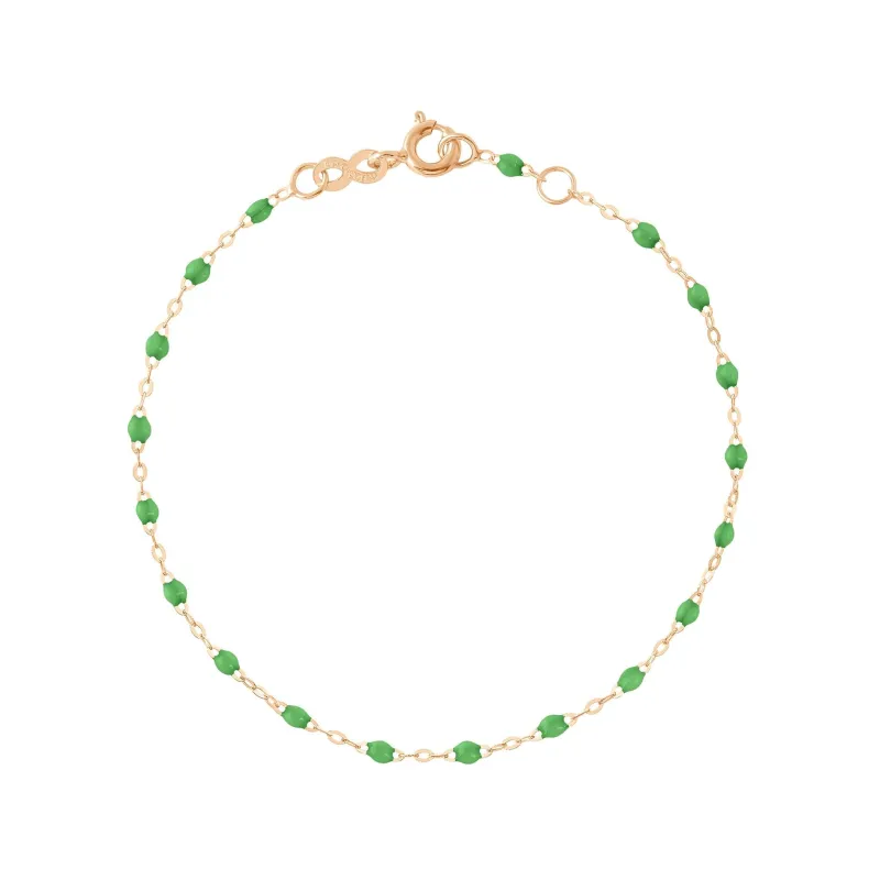 Classic Gigi Green bracelet, Rose Gold, 7.5" made by Gigi Clozeau