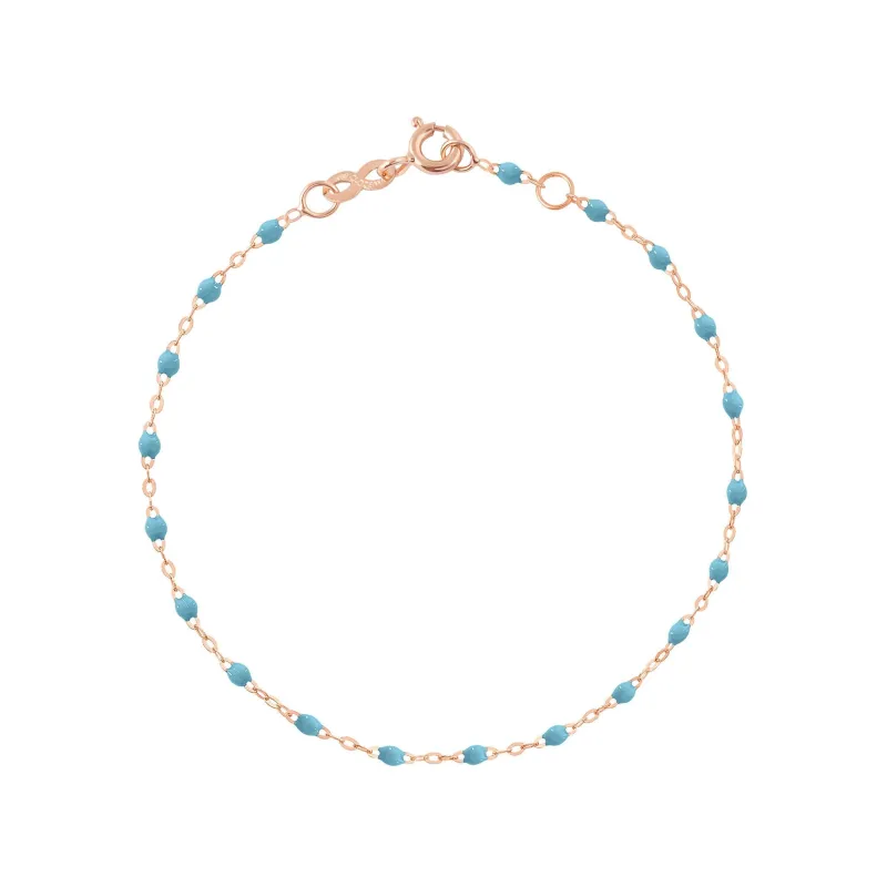 Classic Gigi Turquoise bracelet, Rose Gold, 7.5" made by Gigi Clozeau