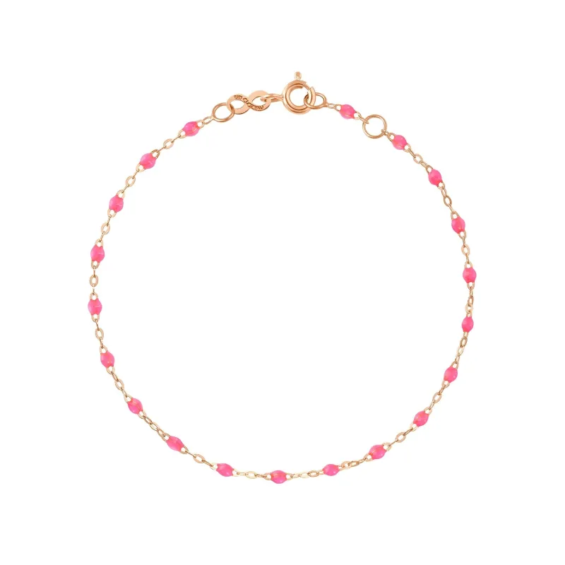 Classic Gigi Pink bracelet, Rose Gold, 7.5" made by Gigi Clozeau