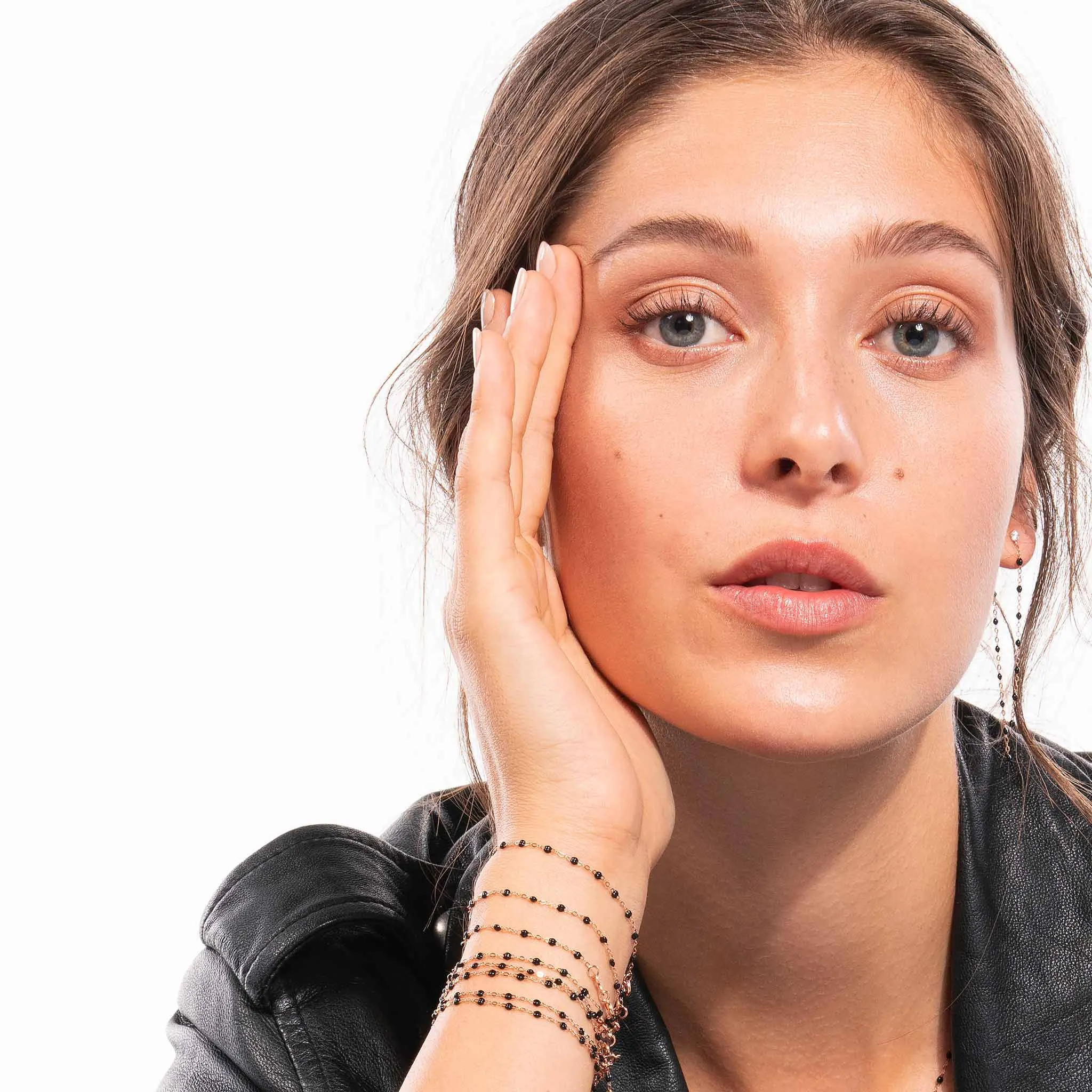 Classic Gigi Black bracelet, Rose Gold, 7.5" sold by Gigi Clozeau product image thumbnail 3