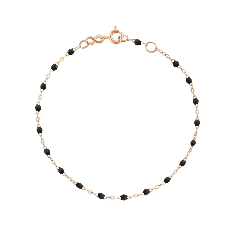 Classic Gigi Black bracelet, Rose Gold, 7.5" made by Gigi Clozeau