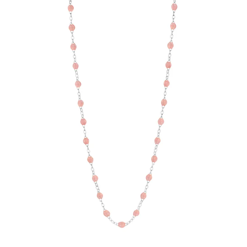 Classic Gigi Blush necklace, White Gold, 16.5" made by Gigi Clozeau