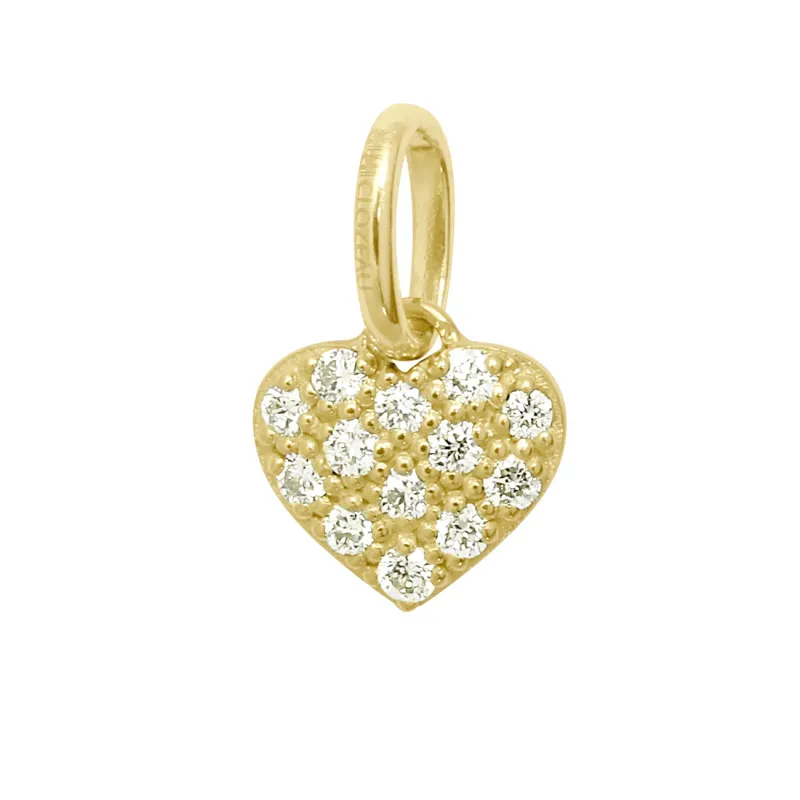 In Love diamond pendant, Yellow Gold made by Gigi Clozeau