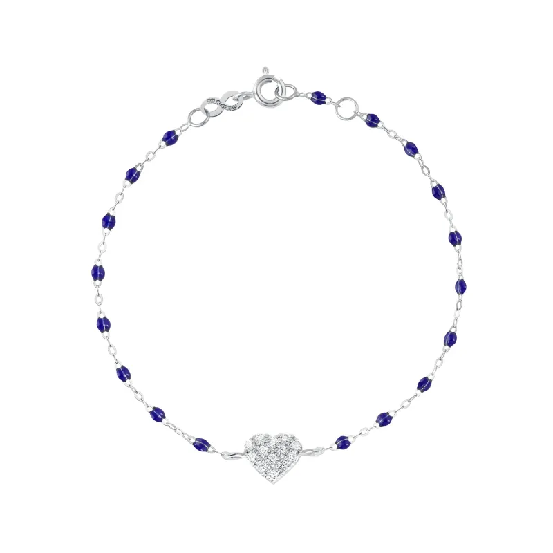 In Love Diamond Bracelet, Lapis, White Gold, 6.7" made by Gigi Clozeau