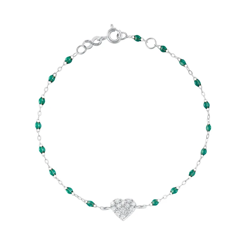 In Love Diamond Bracelet, Emerald, White Gold, 6.7" made by Gigi Clozeau