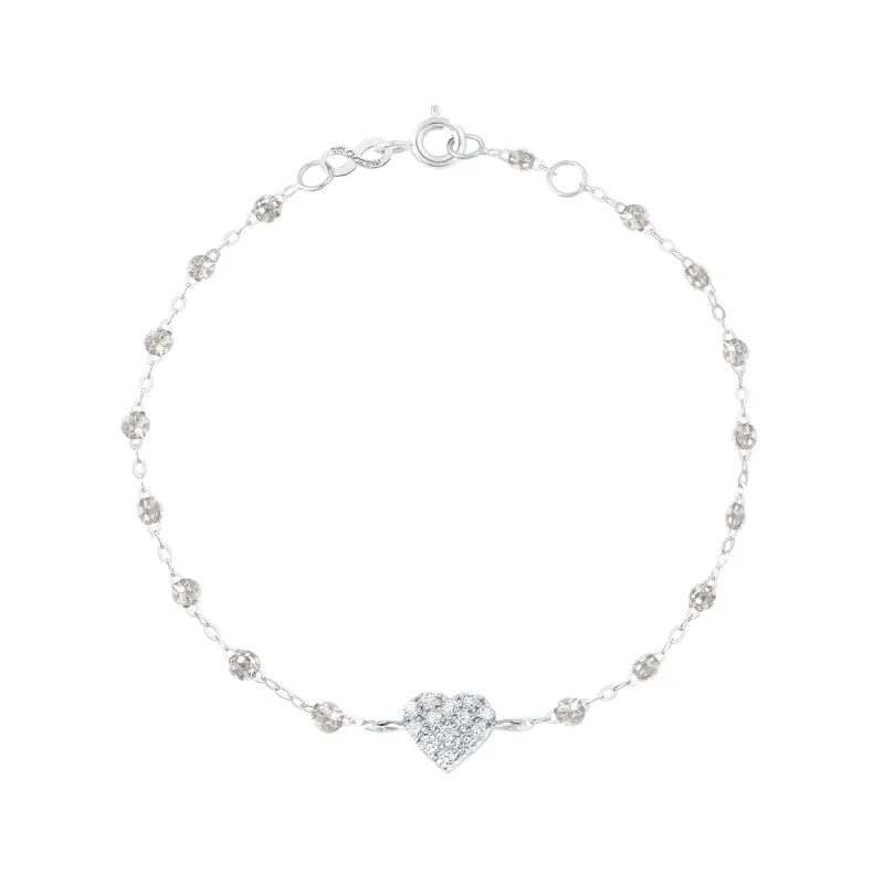 In Love Diamond Bracelet, Sparkle, White Gold, 6.7" made by Gigi Clozeau