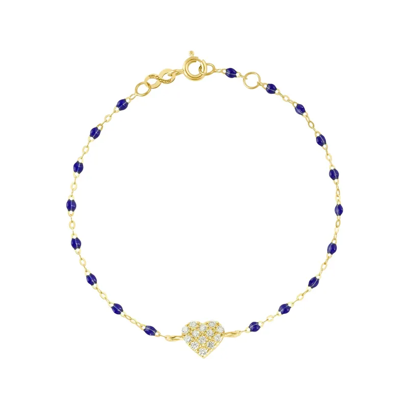 In Love Diamond Bracelet, Lapis, Yellow Gold, 6.7" made by Gigi Clozeau