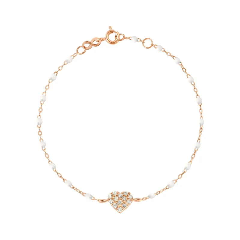 In Love Diamond Bracelet, White, Rose Gold, 6.7" made by Gigi Clozeau