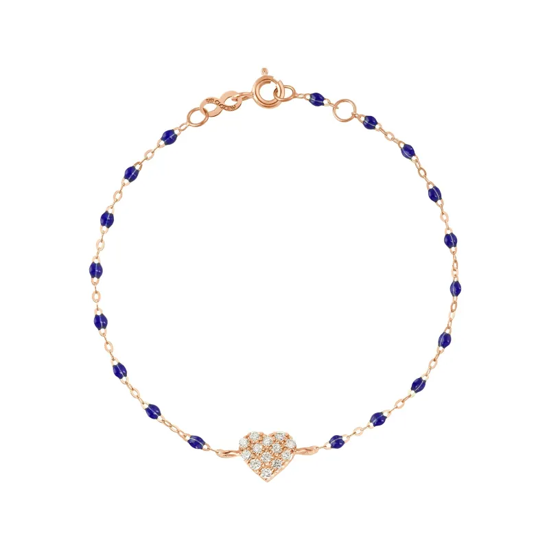 In Love Diamond Bracelet, Lapis, Rose Gold, 6.7" made by Gigi Clozeau