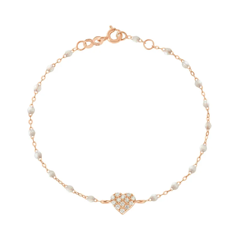 In Love Diamond Bracelet, Opal, Rose Gold, 6.7" made by Gigi Clozeau