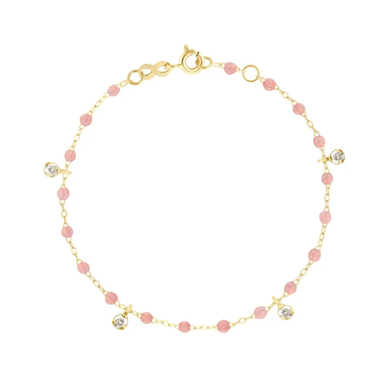Gigi Supreme 4 Diamond Bracelet, Blush, Yellow Gold, 6.7" made by Gigi Clozeau