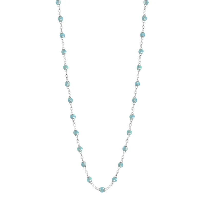 Classic Gigi Aqua necklace, White Gold, 19.7" made by Gigi Clozeau
