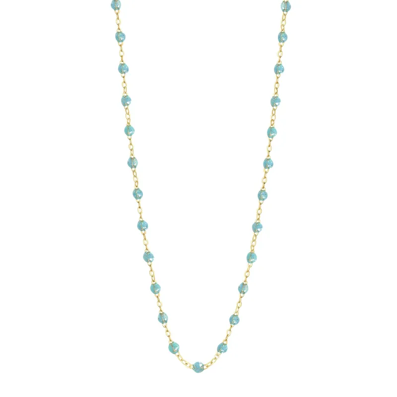Classic Gigi Aqua necklace, Yellow Gold, 16.5" made by Gigi Clozeau