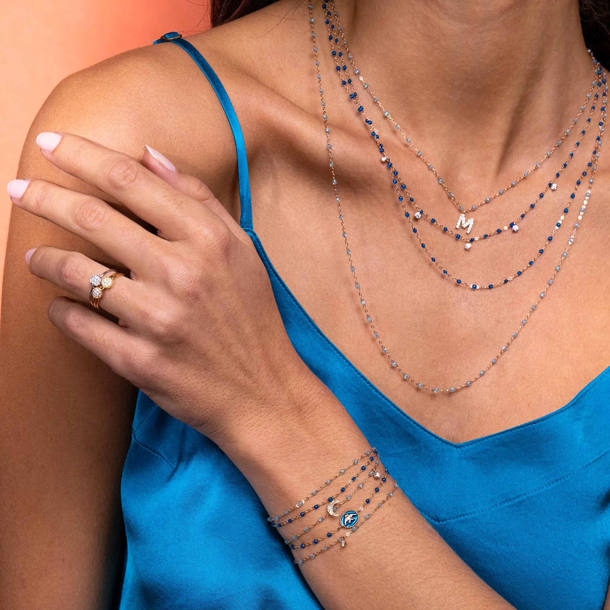 Classic Gigi Aqua necklace, Rose Gold, 19.7" sold by Gigi Clozeau product image thumbnail 3