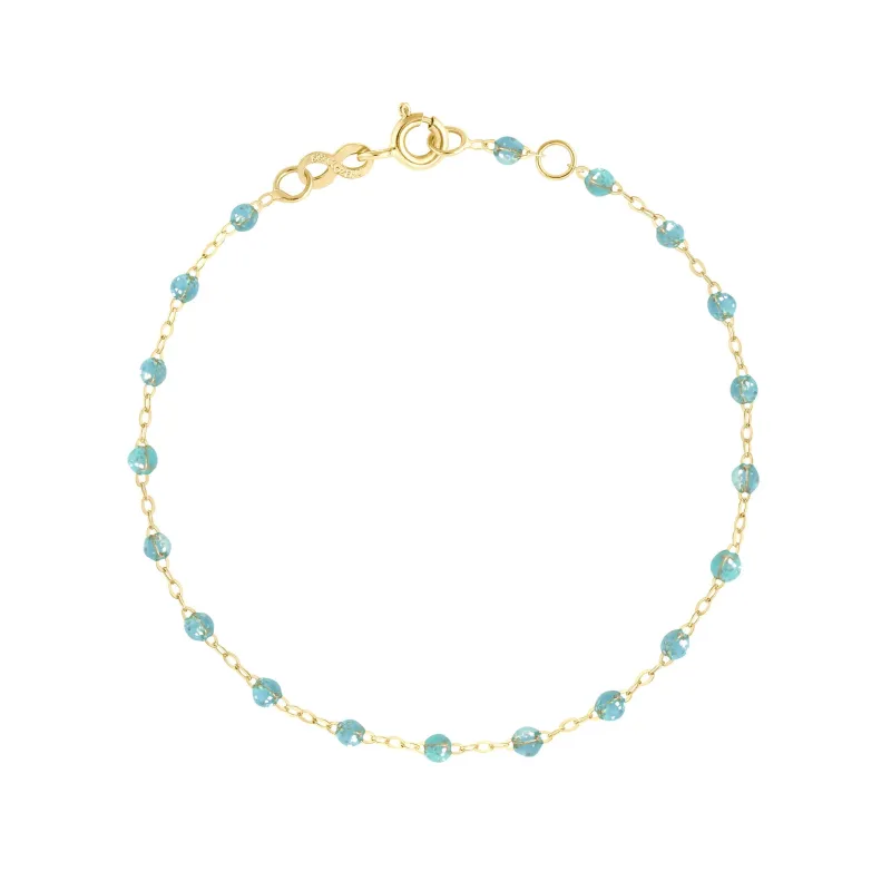 Classic Gigi Aqua bracelet, Yellow Gold, 5.9" made by Gigi Clozeau