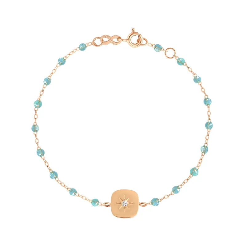 Miss Gigi Aqua diamond bracelet, Rose Gold, 6.7" made by Gigi Clozeau