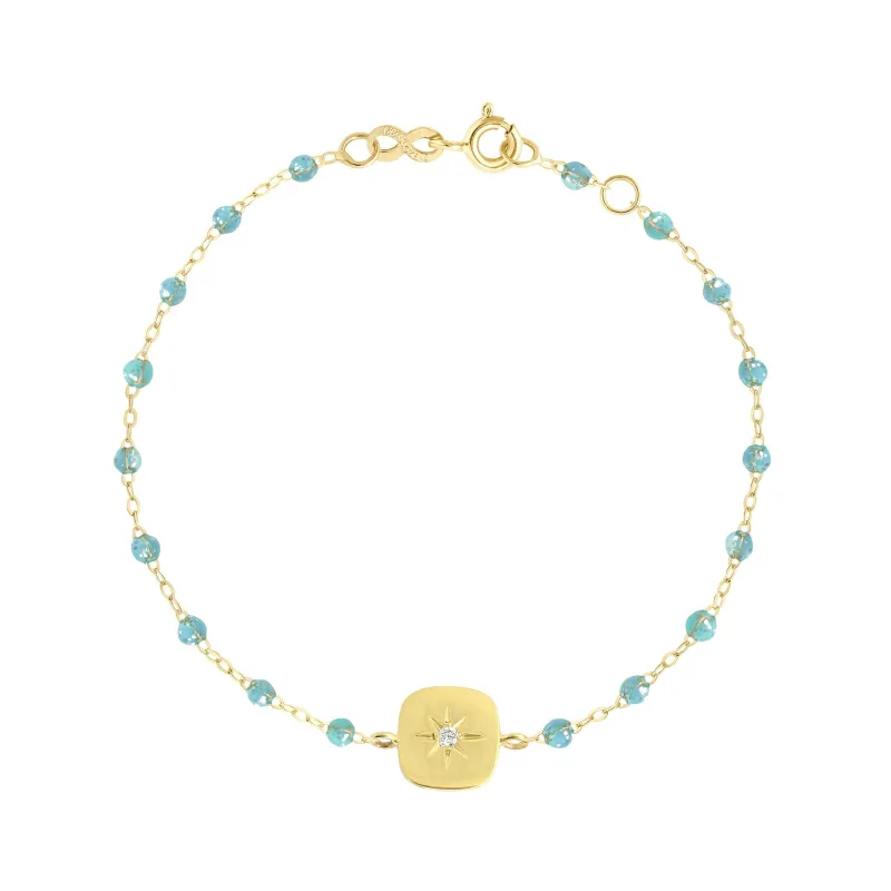 Miss Gigi Aqua diamond bracelet, Yellow Gold, 6.7" made by Gigi Clozeau