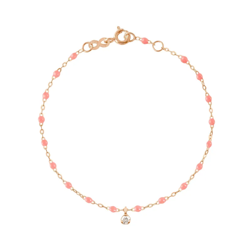 Gigi Supreme 1 Diamond Bracelet, Fuchsia, Rose Gold, 6.7" made by Gigi Clozeau