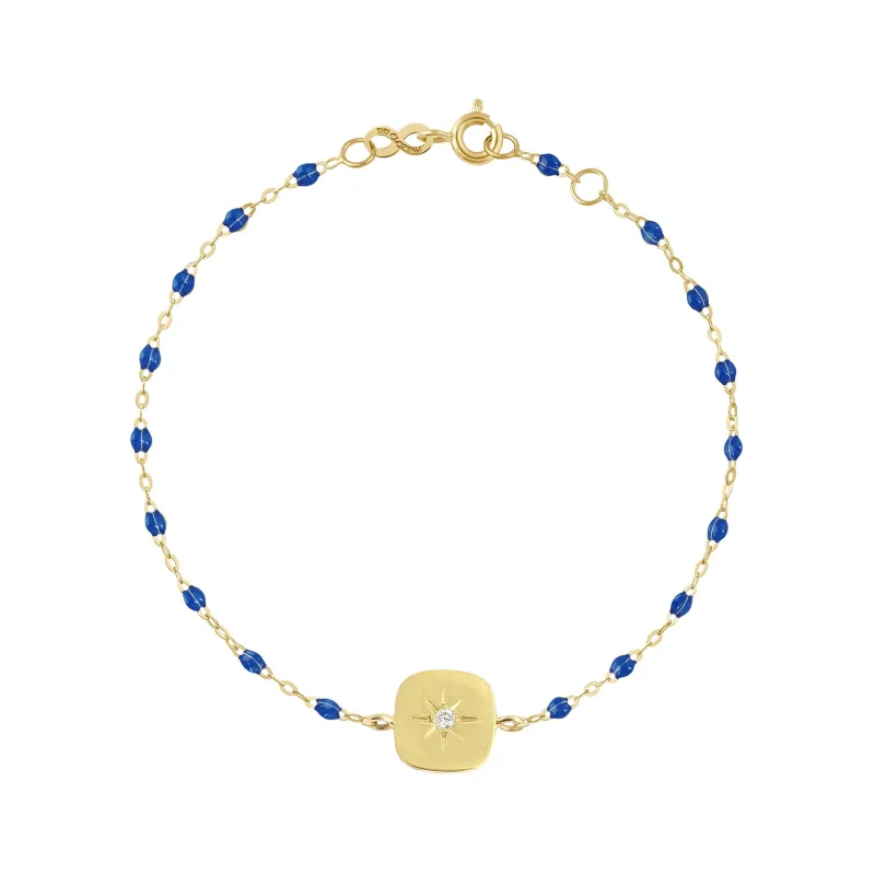 Miss Gigi Sapphire diamond bracelet, Yellow Gold, 6.7" made by Gigi Clozeau