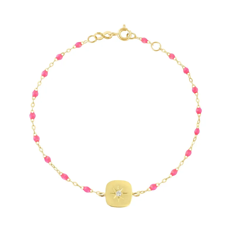 Miss Gigi Pink diamond bracelet, Yellow Gold, 6.7" made by Gigi Clozeau