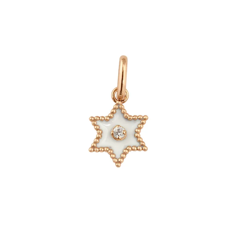 Étoile Diamond Pendant, White, Rose Gold made by Gigi Clozeau