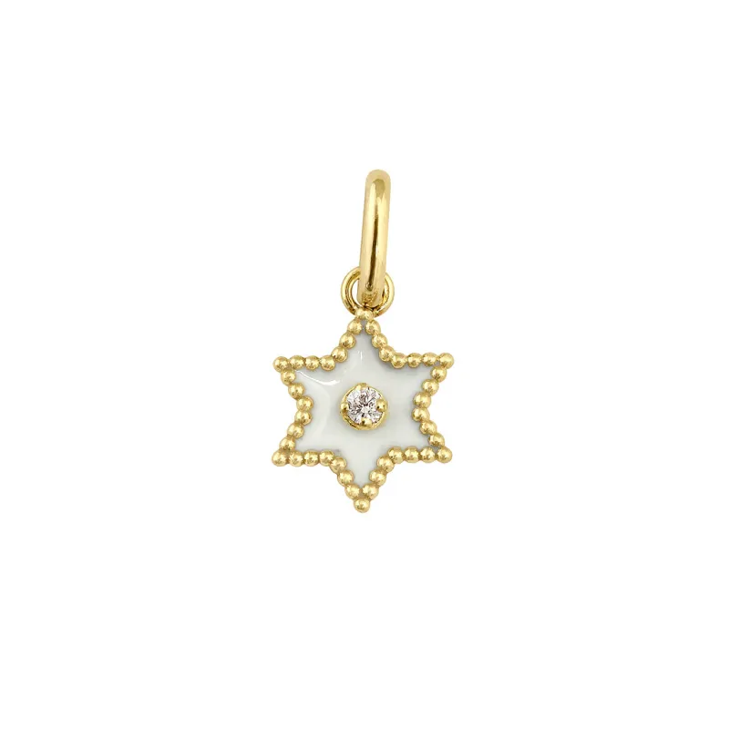 Étoile Diamond Pendant, White, Yellow Gold made by Gigi Clozeau