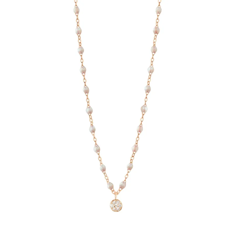 Puce Classic Gigi Opal diamond necklace, Rose Gold, 16.5" made by Gigi Clozeau