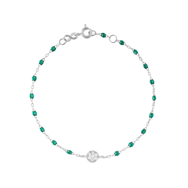 Puce Classic Gigi Emerald diamond bracelet, White Gold, 6.7" made by Gigi Clozeau