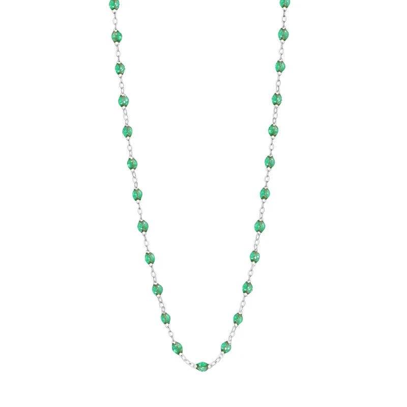 Classic Gigi Mint Necklace, White Gold, 17.7" made by Gigi Clozeau