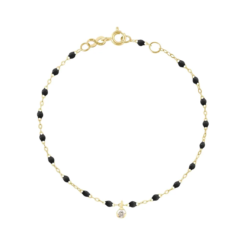 Gigi Supreme 1 Diamond Bracelet, Black, Yellow Gold, 6.7" made by Gigi Clozeau