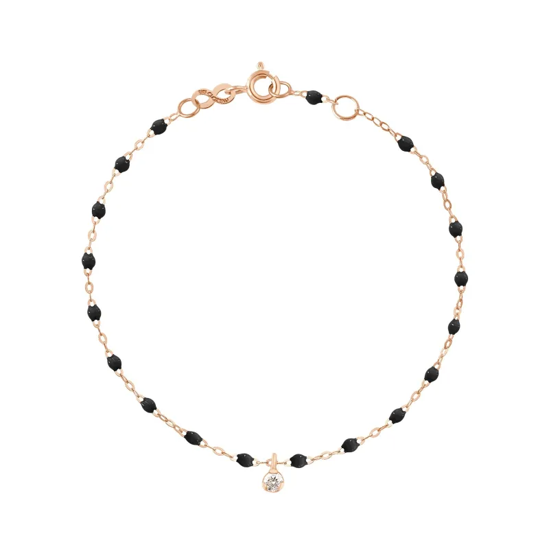 Gigi Supreme 1 Diamond Bracelet, Black, Rose Gold, 6.7" made by Gigi Clozeau
