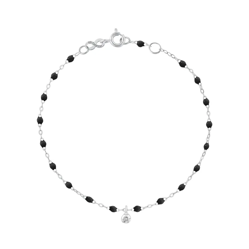 Gigi Supreme 1 Diamond Bracelet, Black, White Gold, 6.7" made by Gigi Clozeau